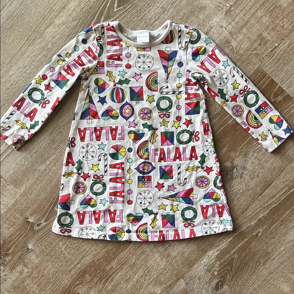 Hanna Andersson Falalala Christmas Dress size 4 - Picture 2 of 5